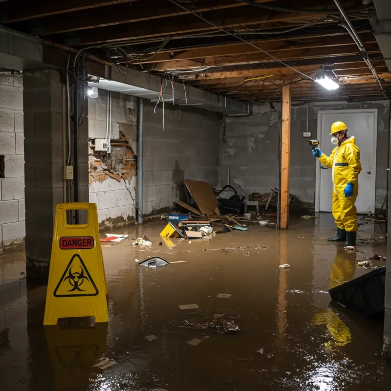 Flooded Basement Electrical Hazard in Cochran County, TX Property