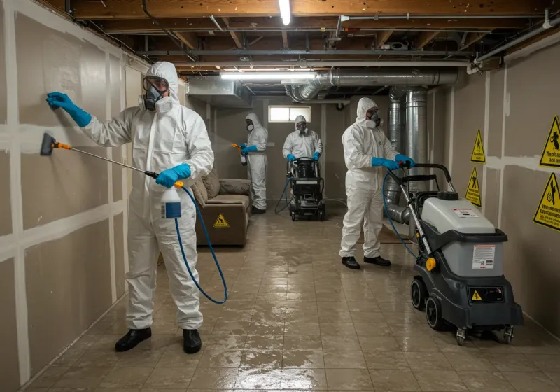 Basement Moisture Removal and Structural Drying process in Cochran County, TX